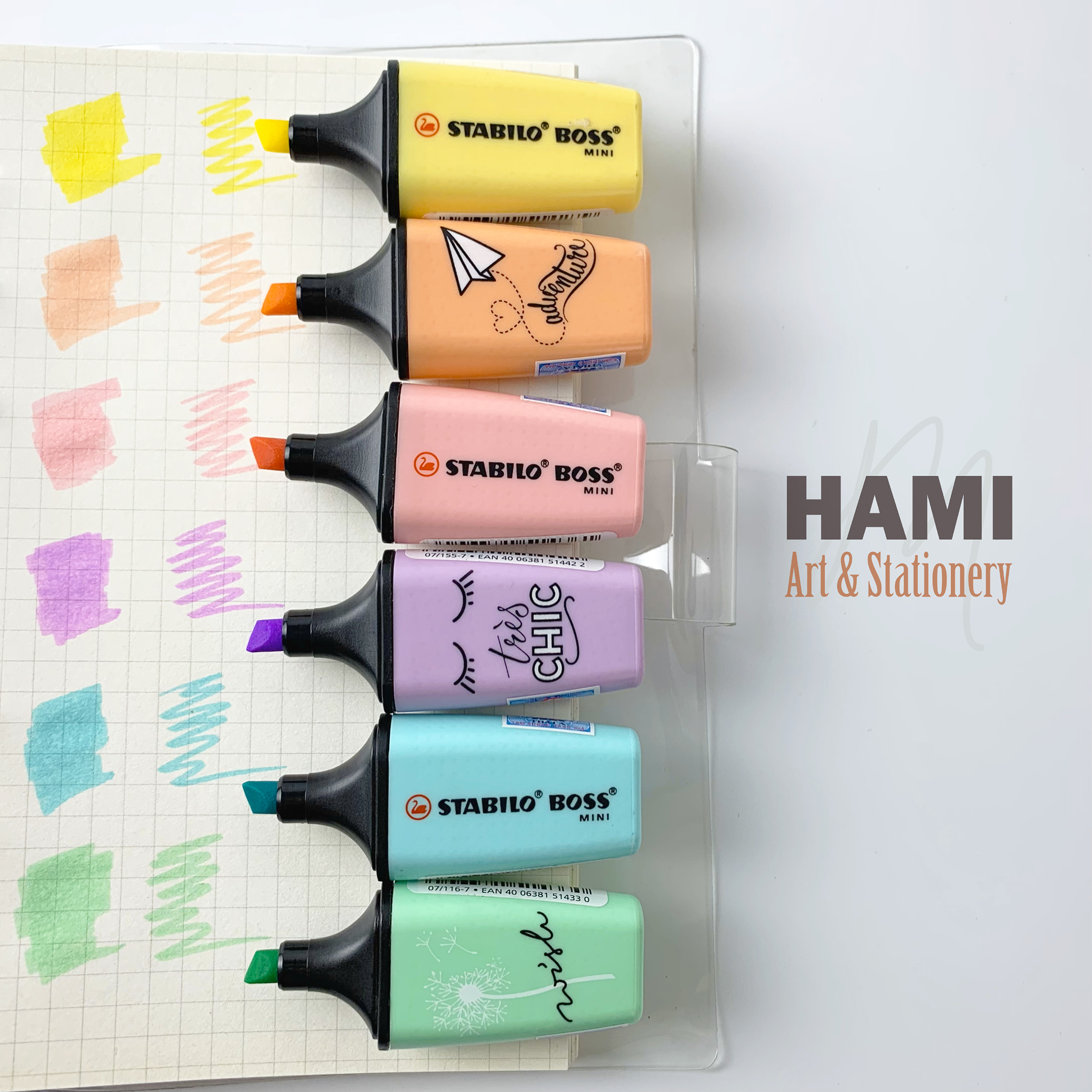 Bút dạ quang STABILO BOSS mini Pastel HLP07