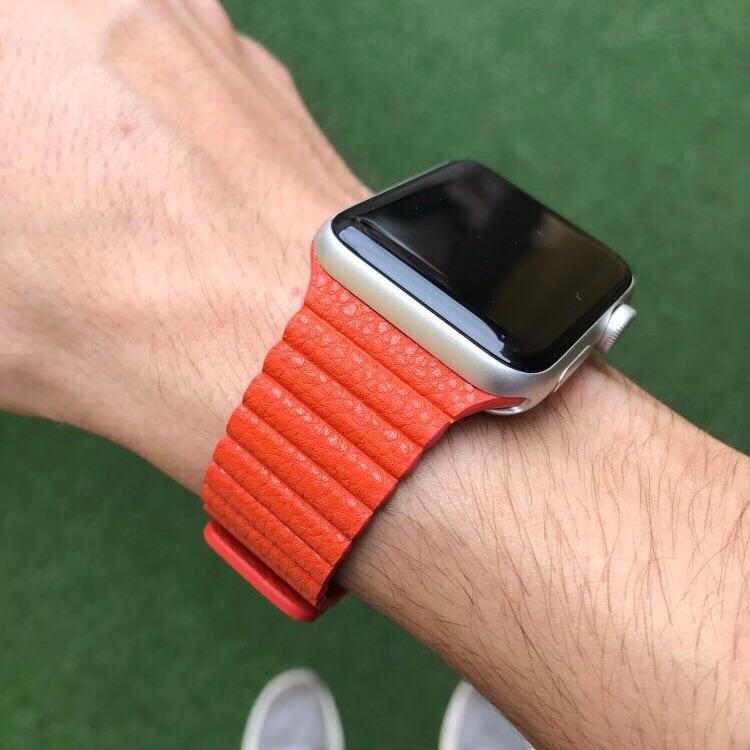 Dây Leather Loop Đồng Hồ Apple Watch Orange (không kèm mặt đồng hồ)