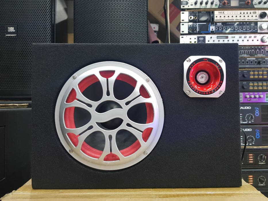 Loa crown 8: bass 20, dáng vuông, có bluetooth, công suất lớn, nguồn điện 220v hoặc 12v