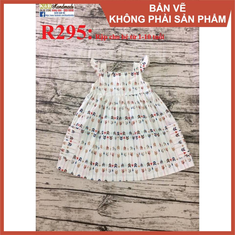 Rập giấy đầm bé gái mã R295 (BẢN VẼ)