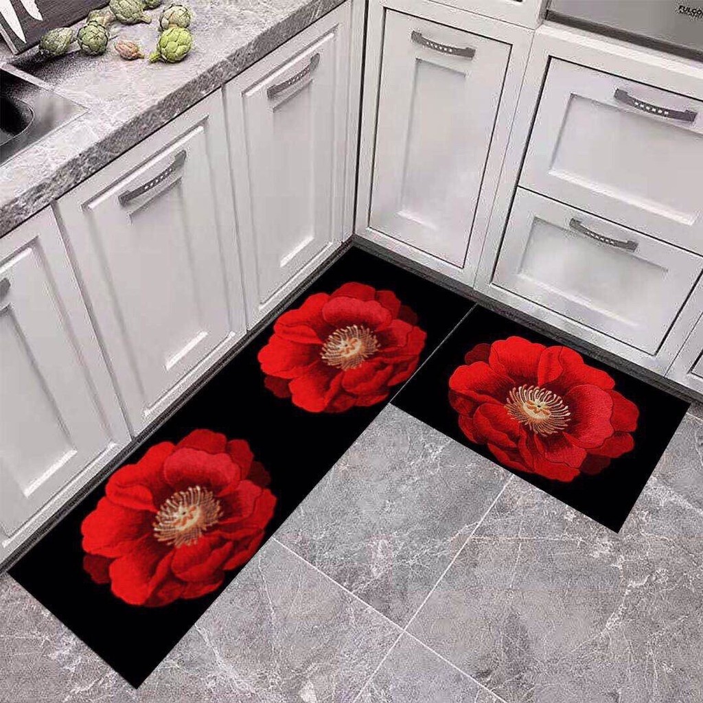 Thảm bếp 3D trang trí nhà bếp phòng ngủ (kích thước 40*60 + 40*120)