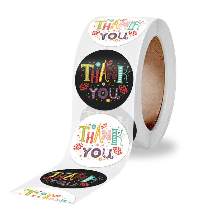 Tem Tròn Thank You (1 Cuộn / 500 Tem)