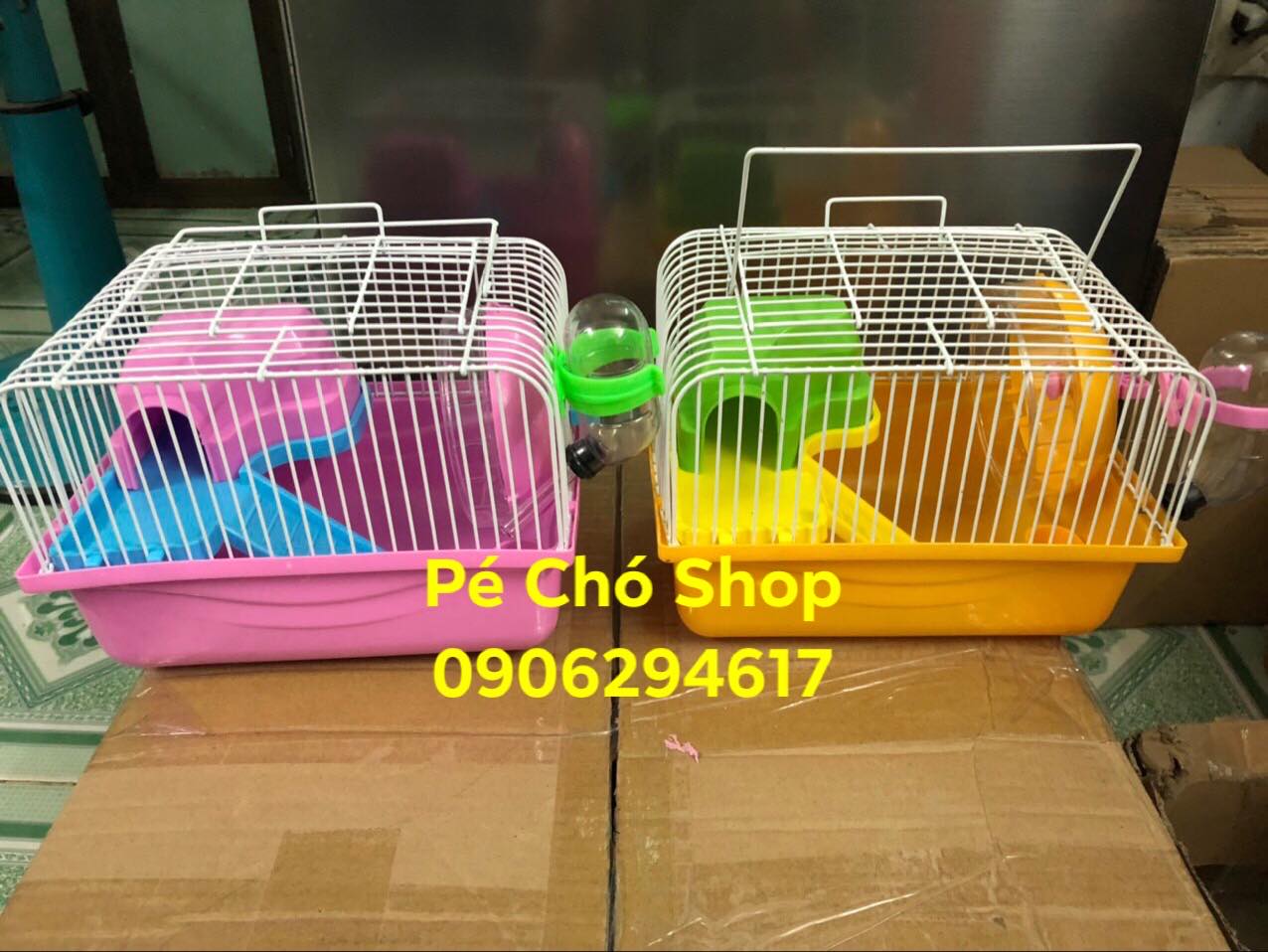 [HCM]Lồng hamster xách tay kèm tầng lửng cho hamster.