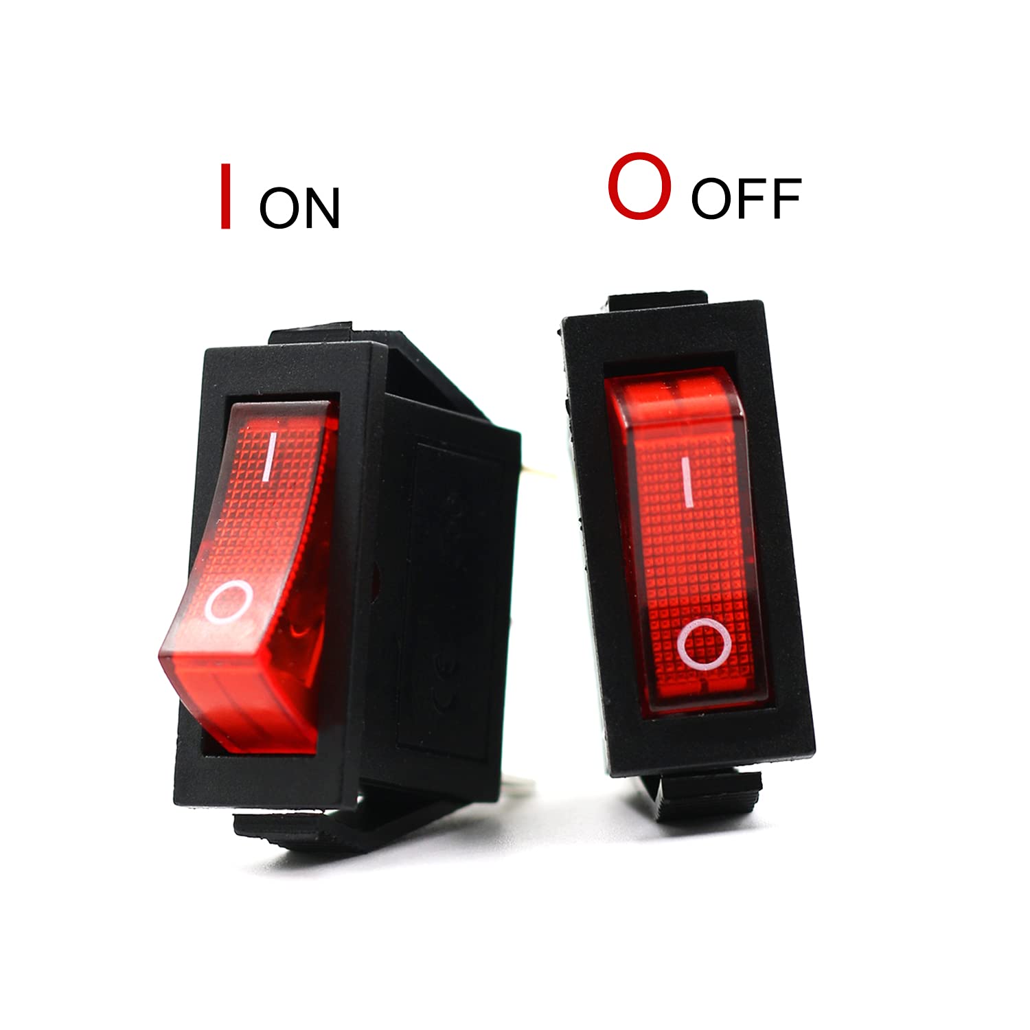 Combo 3 Công Tắc Bập Bênh 3 chân KCD3 15A/250V ( Có đèn )