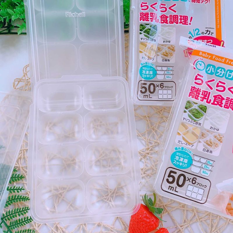 Set khay trữ đông Richell 15ml / 25ml / 50ml Nhật Bản