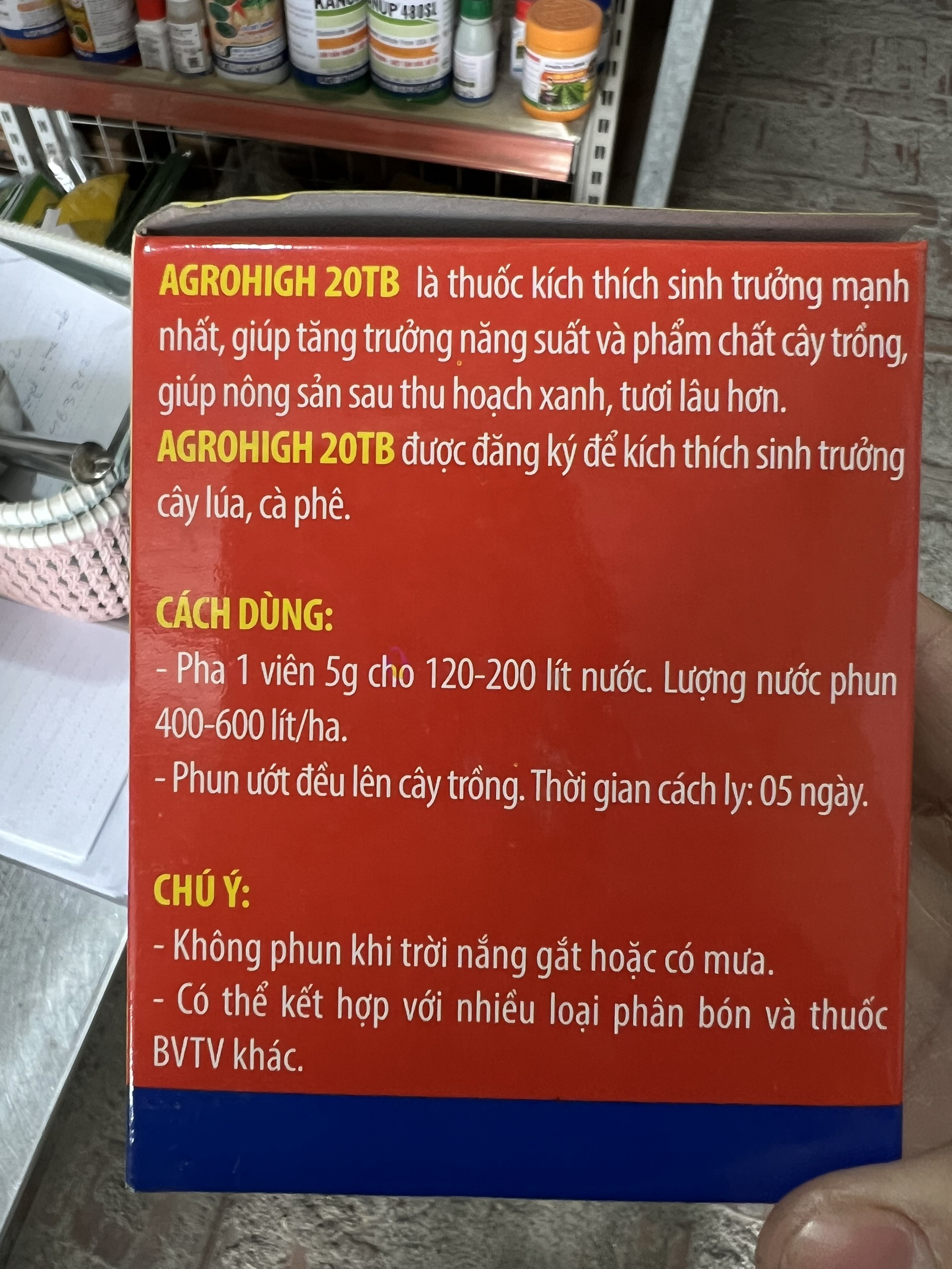 GA3 Thái Lan Điều hoà sinh trưởng cho cây trồng (viên 5gr)