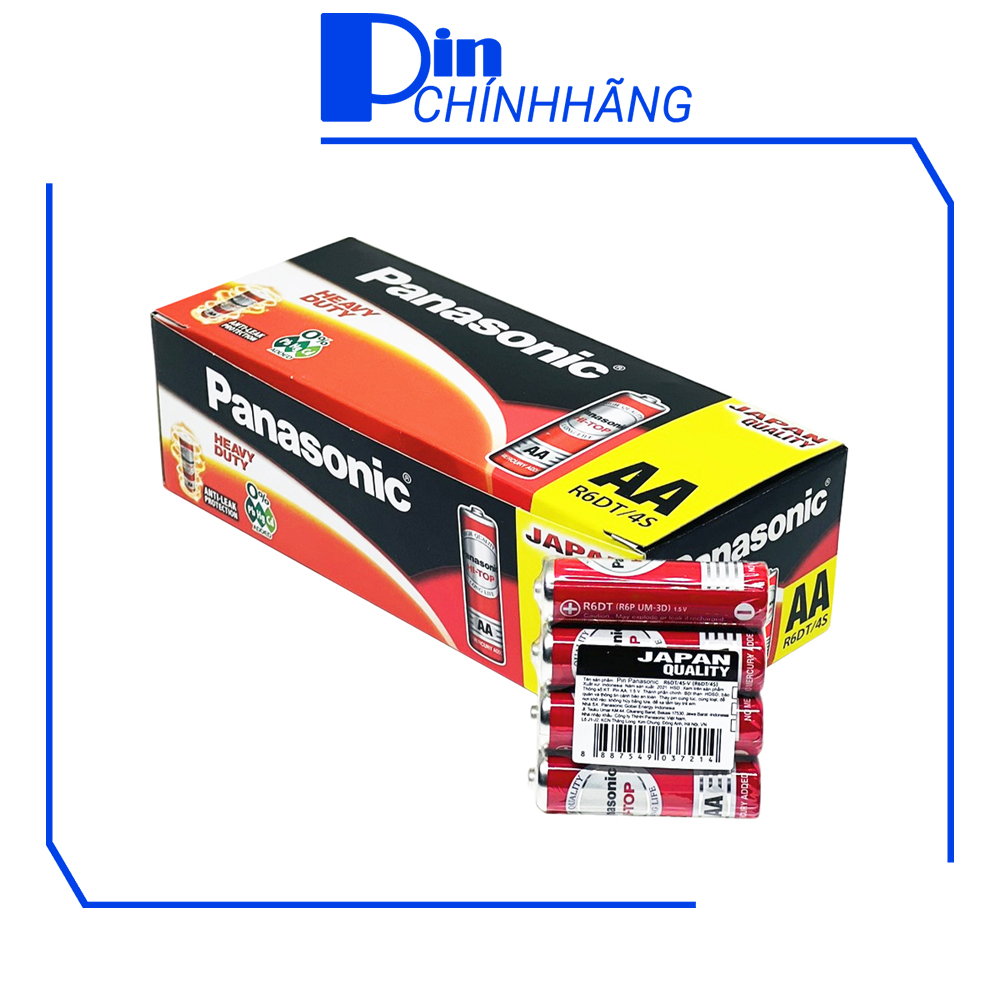Bộ 4 Pin AA Panasonic R6DT High Quality