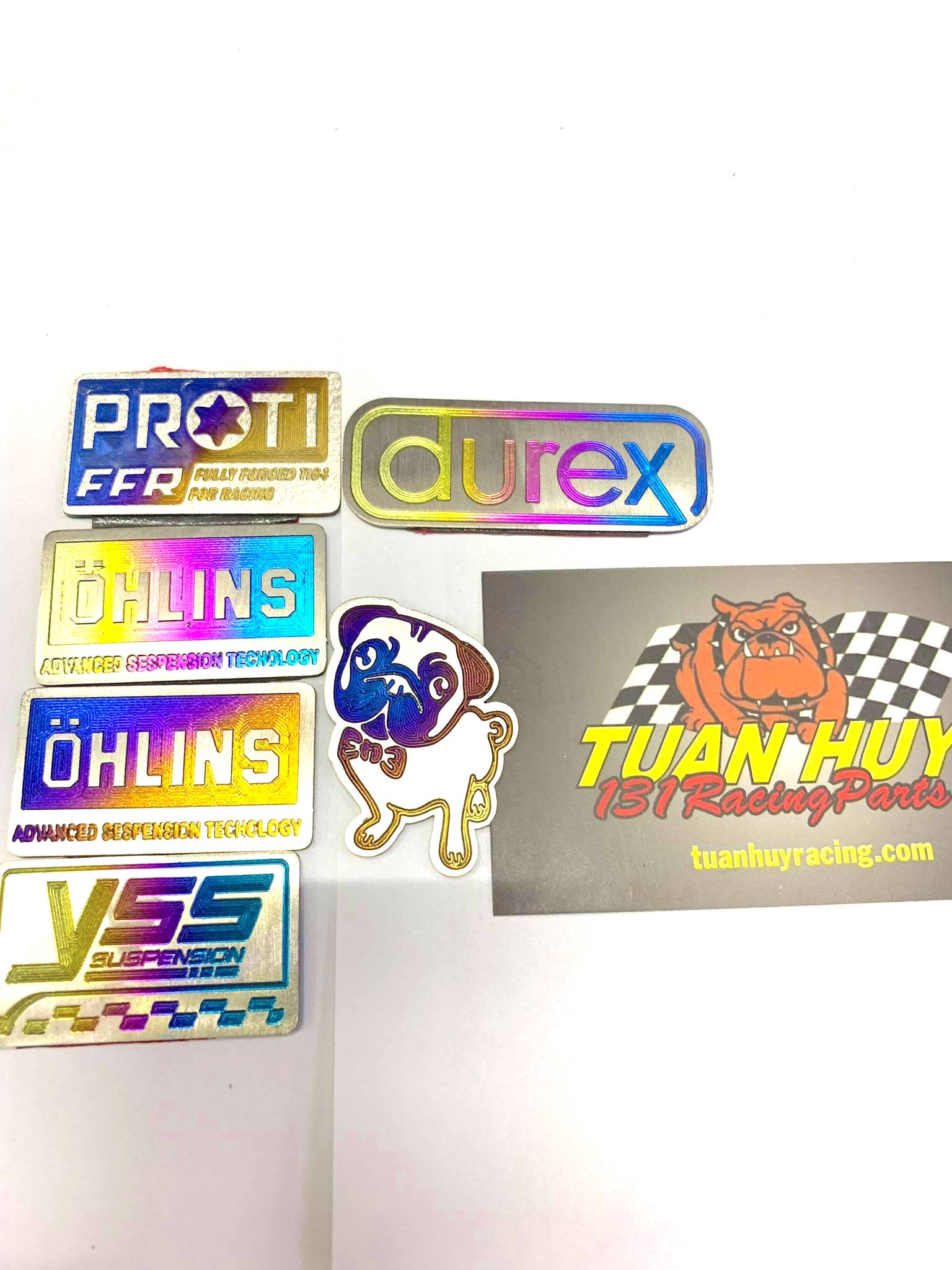 Tem titan logo titan tem chó pug tem titan chân phuộc Vario AB