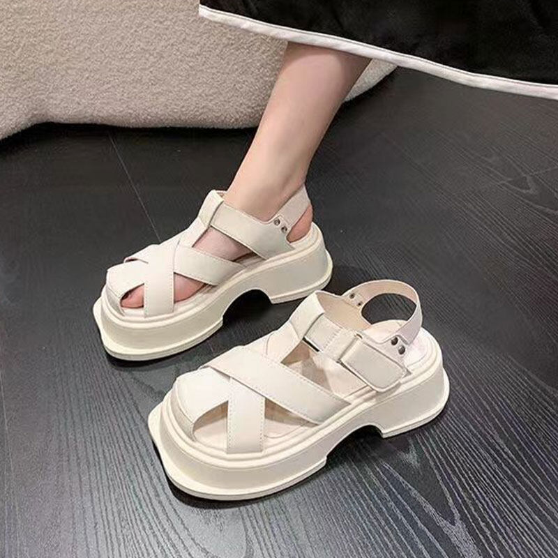 QiaoYiLuo Wedges sandals&Slip-on sandals ,easy on and off,,Minimalist,light and airy,round Toe Low top for women