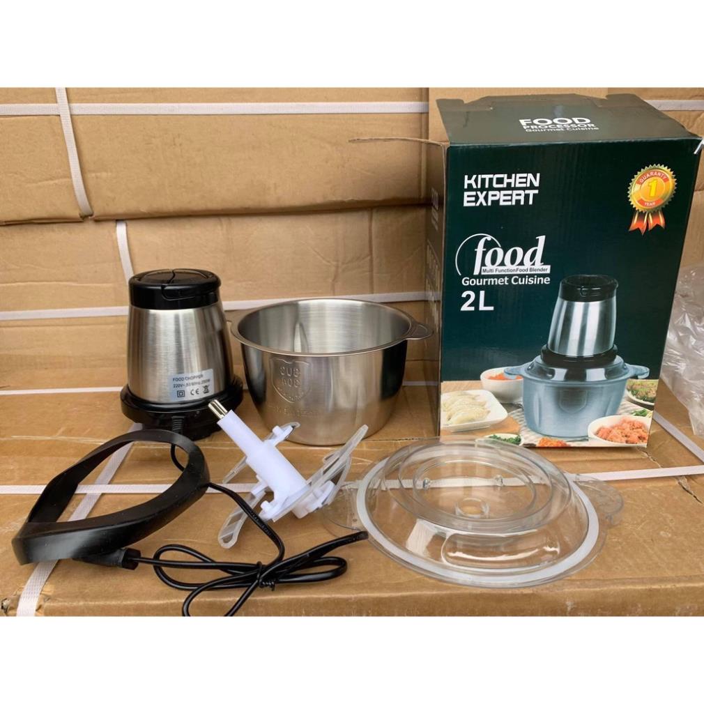MÁY XAY THỊT ĐA NĂNG INOX 4 LƯỠI SIÊU BỀN( tặng kèm bộ lưỡi dao thay thế)