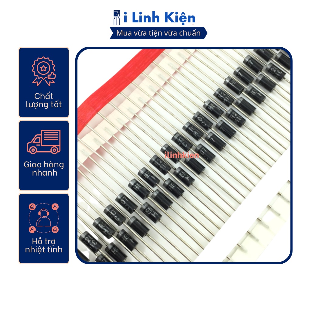 Her207 diode xung 2a 1000v dip đóng dây loại tốt
