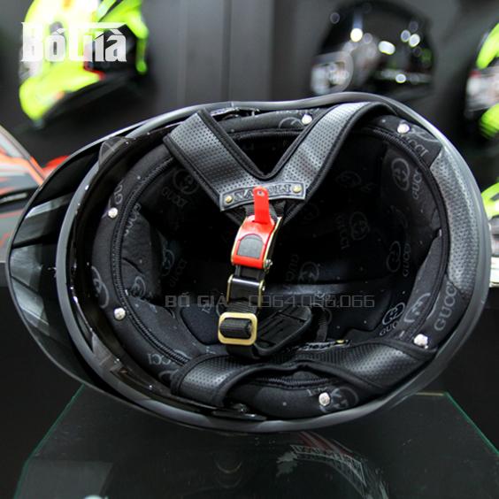 Mũ bảo hiểm nửa đầu cao cấp Napoli Harley S46 kính âm - Bảo hành 12 tháng
