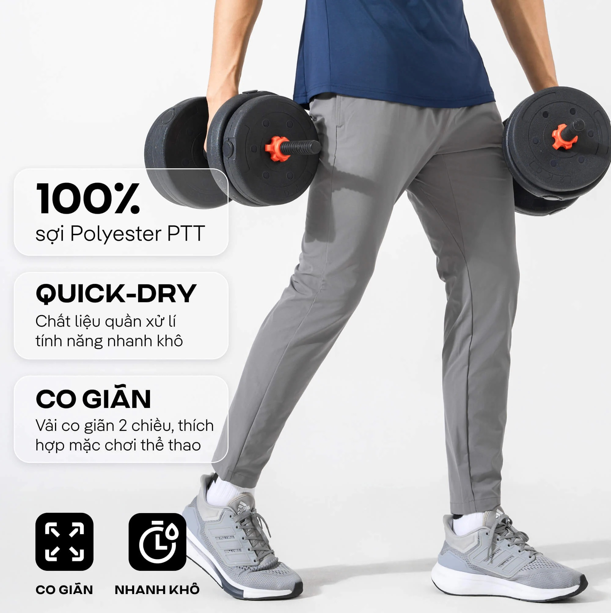 [CHỈ 9-13.9 MUA 3 GIẢM 50%][OUTLET -  Không đổi trả]Quần Jogger thể thao Coolmate co giãn Graphene - Coolmate