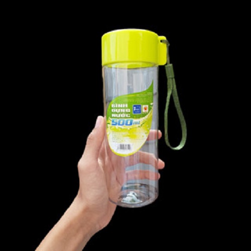[HCM]Bình Nước Siêu Sạch An Toàn, Bình Nước , Bình Trà Sữa 500ml Có Quai