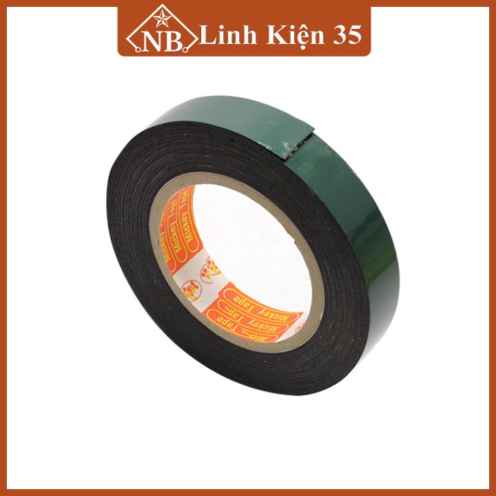 Băng dính xốp 2 mặt chiều rộng 1.2cm/2cm/2.4cm/5cm