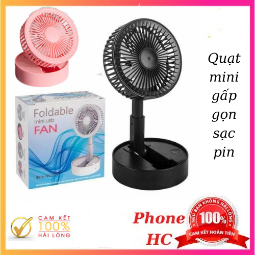 Quạt Mini Cầm Tay Gấp Gọn-Quạt Mini Gấp Gọn Sạc Pin