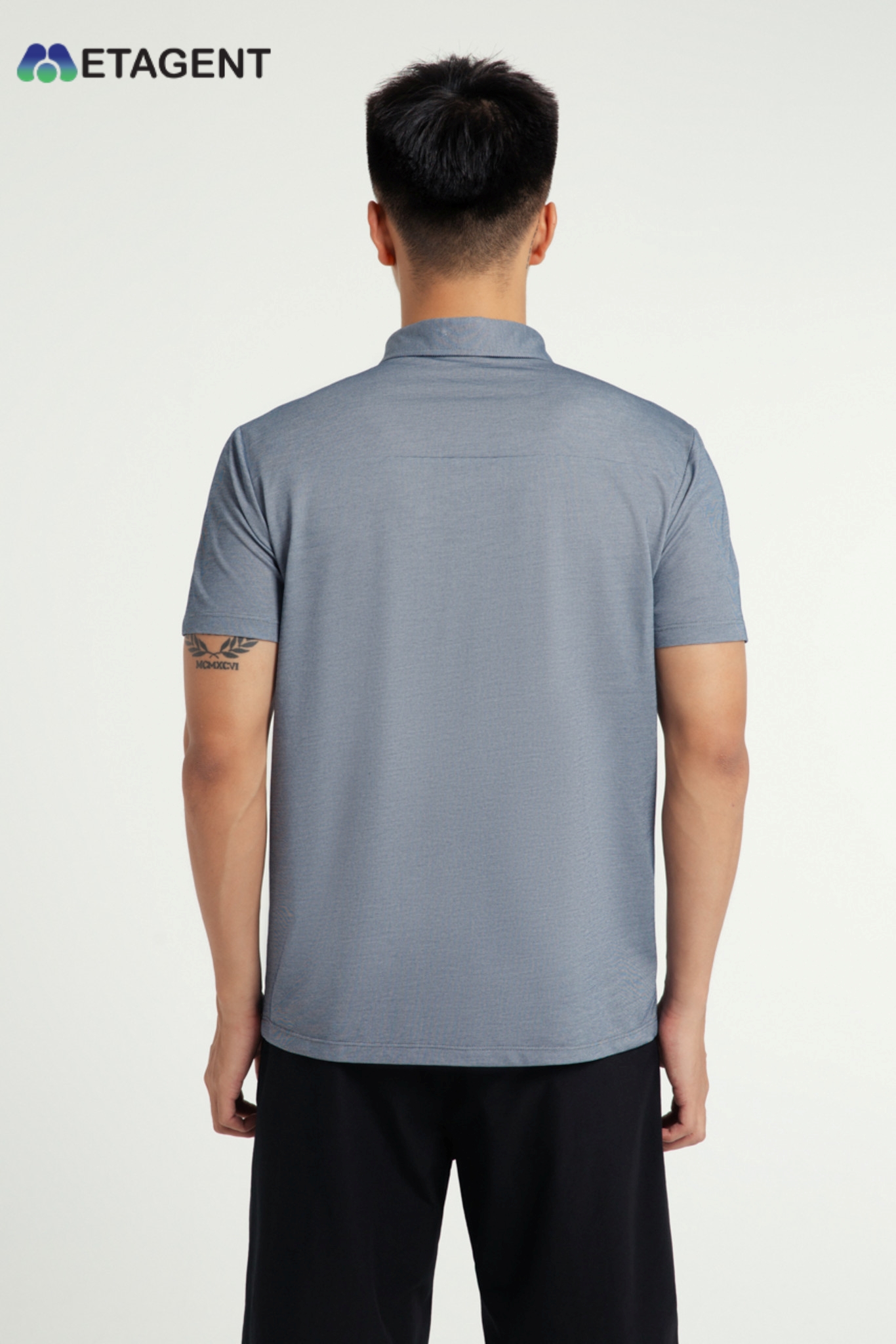 Áo Polo dáng regular fit thun trơn METAGENT MS 57E3413