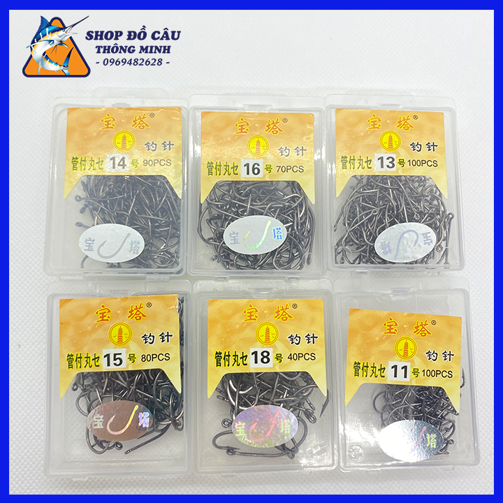 Lưỡi Câu Cá Tháp Vàng Nguyên Hộp Lưỡi, lưỡi câu cá tra, lưỡi câu cá rô phi, lóc, ...vv ( Shop Đồ Câu Thông Minh )