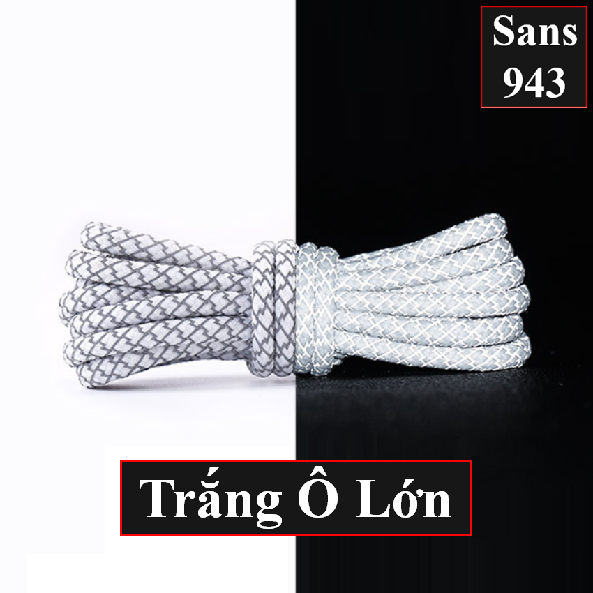 Dây giày dạ quang phản quang bản tròn giầy cao cổ boot thể thao sneaker nam nữ dài 1m 1m2 1m4 1m6 1m8 đủ cỡ 100cm 120cm 140cm 160cm 180cm Sans943