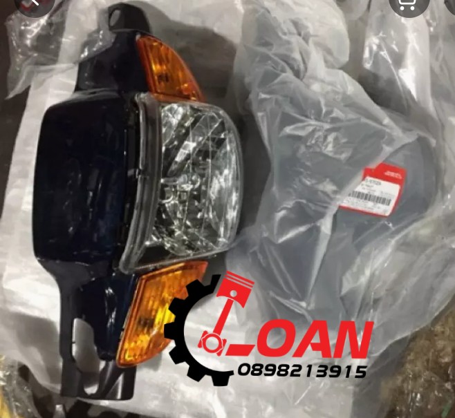 Combo đầu đèn wave thái màu đen , ốp pha đèn + pha đèn+ xi nhan hàng zin honda thái