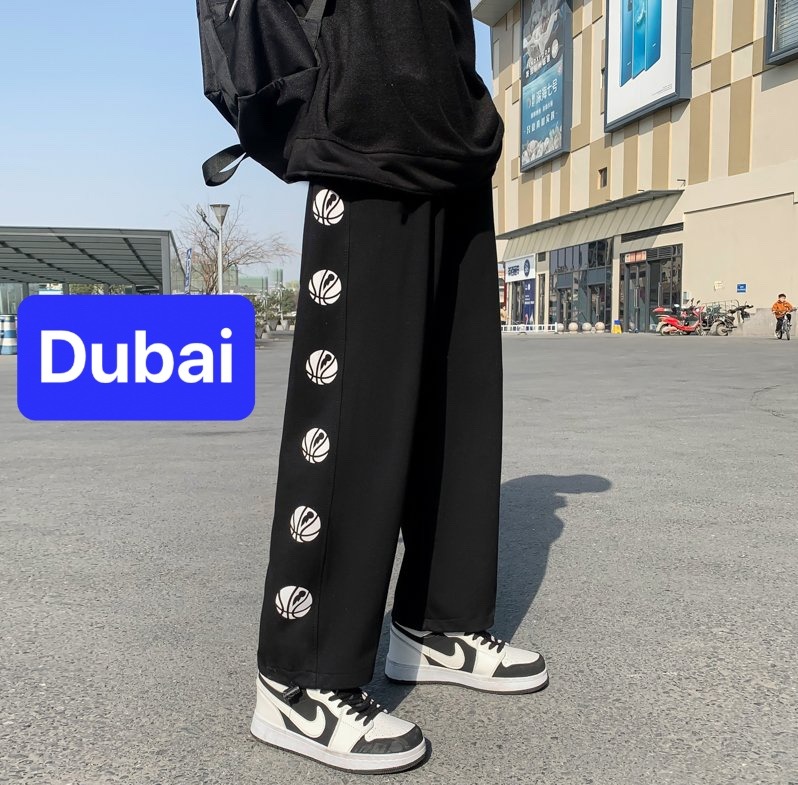 QUẦN JOGGER THỂ THAO NAM NỮ HIPHOP ỐNG SUÔNG CULOTTES VÀ BO GẤU RÚT DÂY IN HÌNH CẦU CHẤT NỈ DÀY DA CÁ HOT TREND SAKURA NHẬT BẢN - DUBAI FASHION