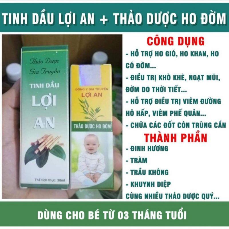 Tinh Dầu Lợi An Tặng Bông Tăm