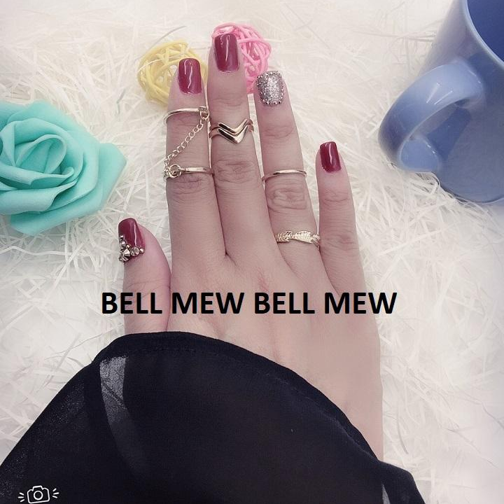 [HCM]Set nhẫn Bell Mew 5 món kiểu Hy Lạp cổ điển NHAN18