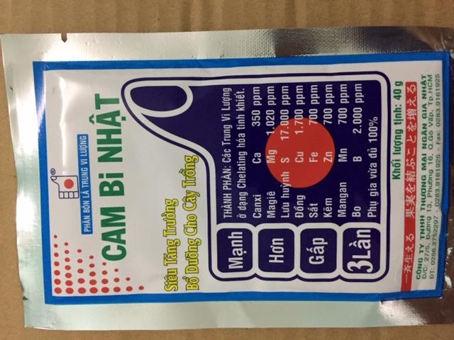 Phân bón bổ sung trung vi lượng Cam bi nhật tăng trưởng cây trồng gói 40gr