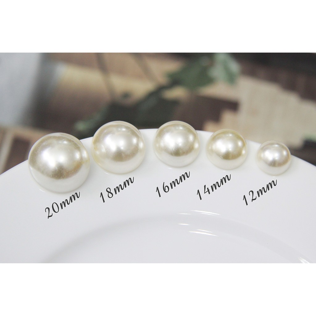 Hạt trai nửa loại đẹp: 6mm-7mm-8mm-10mm-12mm-14mm-16mm-18mm-20mm