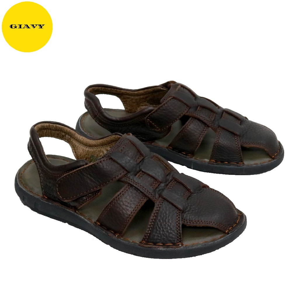 Giày sandal nam, Giày da bít mũi SU3315 - GIAVY