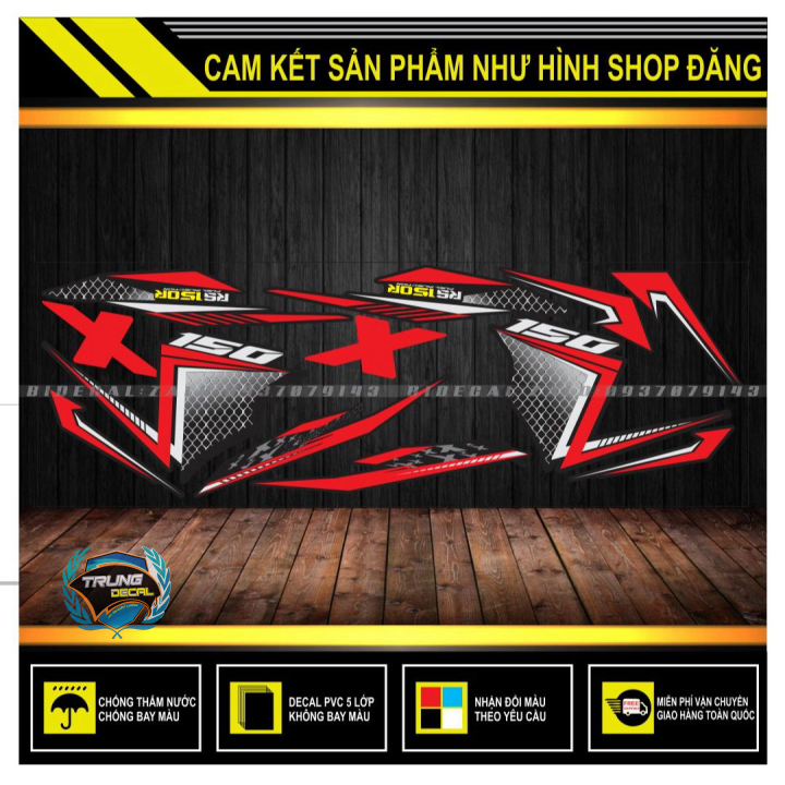 Tem rời winner x v3 rs150 phối đỏ đen