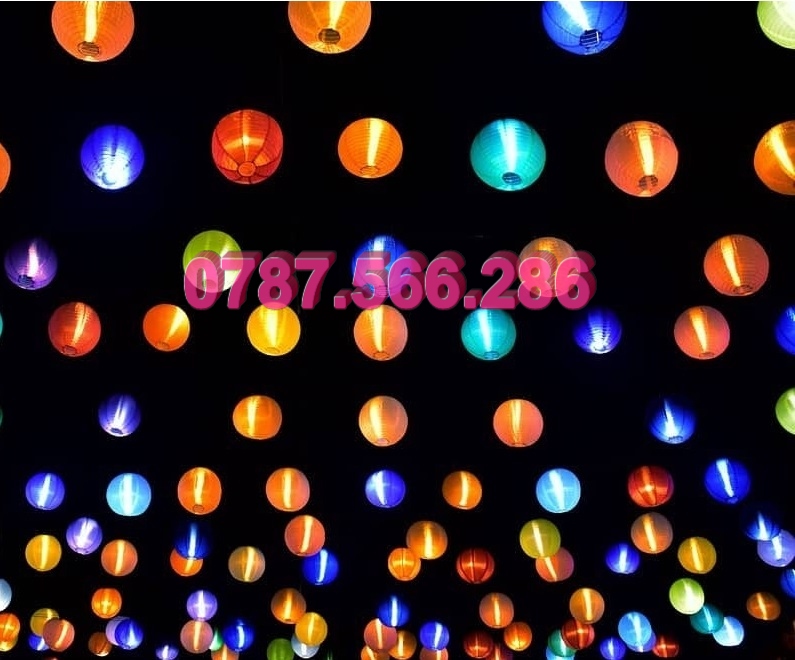 đèn lồng Vải Lụa Chịu Nước size 35cm/30cm/25cm/20cm