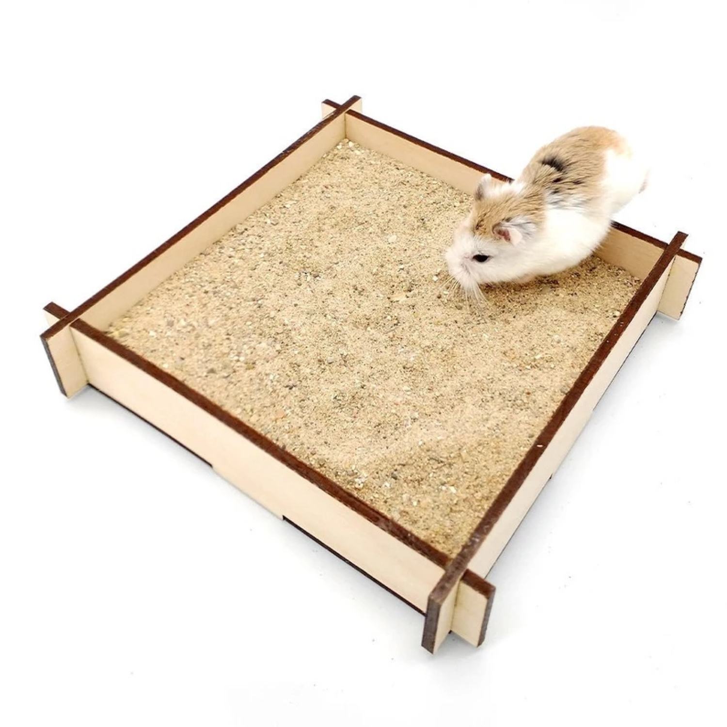 Khay Gỗ #24 Đựng Cát Vệ Sinh Cho Chuột Hamster