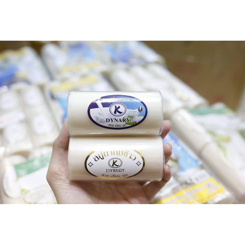 Xà phòng gạo sữa dê bánh dài Thái Lan