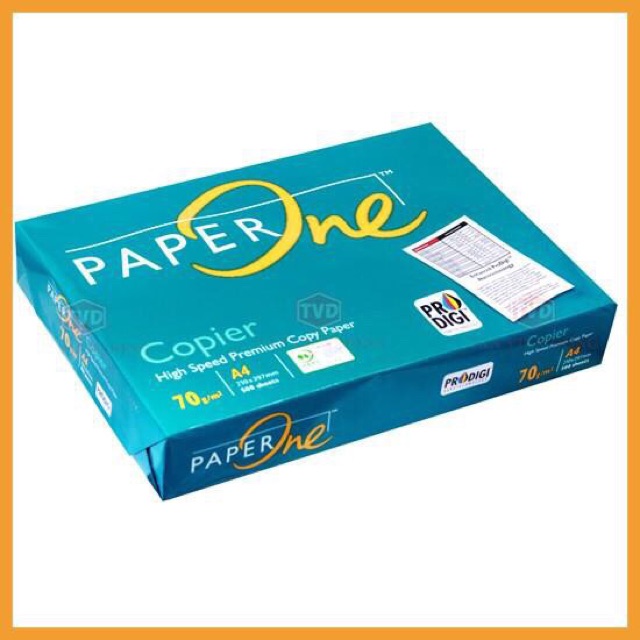 GiấY A4 DầY Paper One 70Gms 5Ream/Thùng
