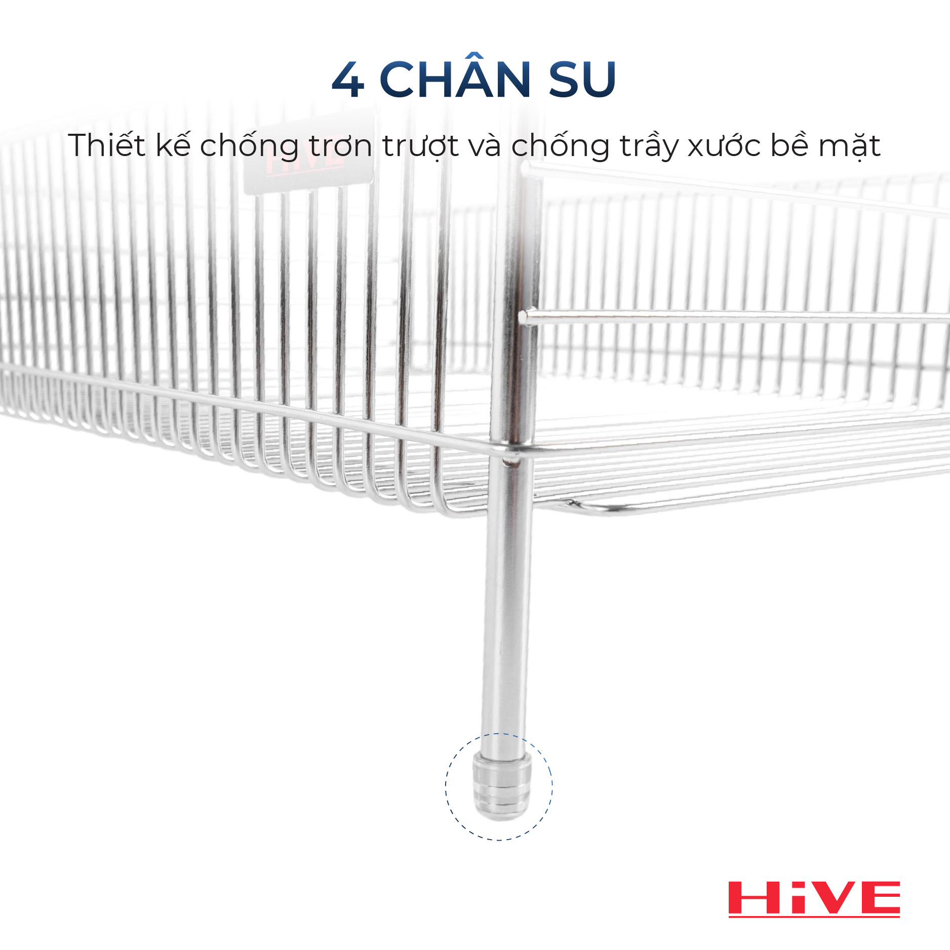 Kệ (giá) để chén bát HiVE KO 1 tầng inox 304