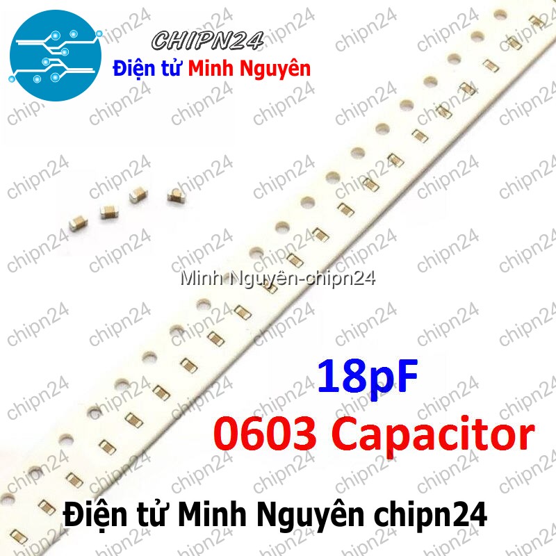 [25 con] Tụ dán SMD 0603 180 50V 5% (18pF 50V) (1.6x0.8mm) - HH005627