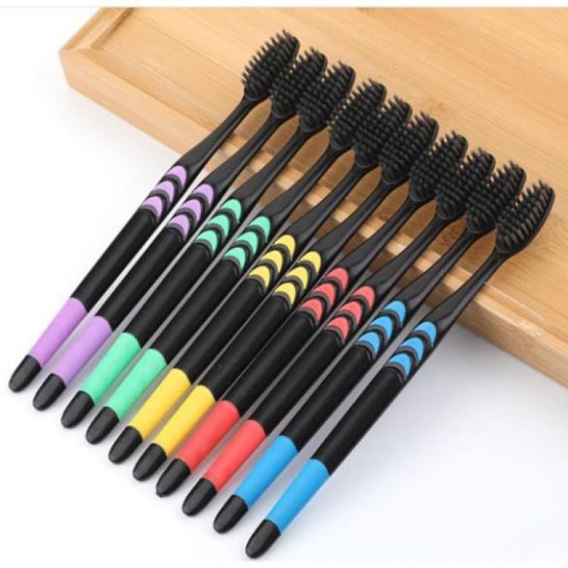 Sét 10 Bàn Chải Đánh Răng Than Tre Họat Tính Cao Cấp