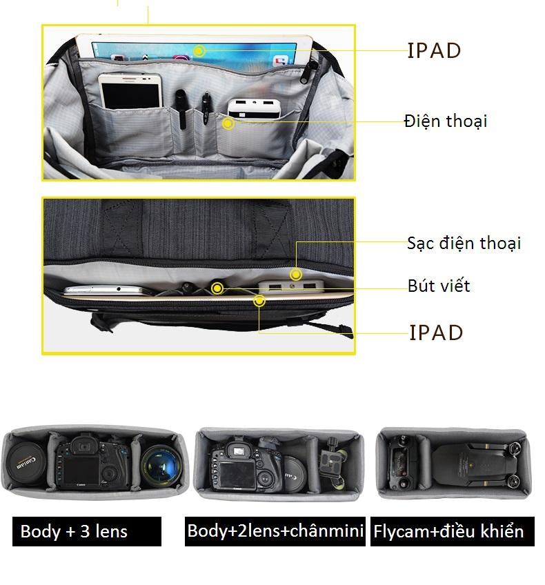 [HCM]Túi máy ảnh Caden k11