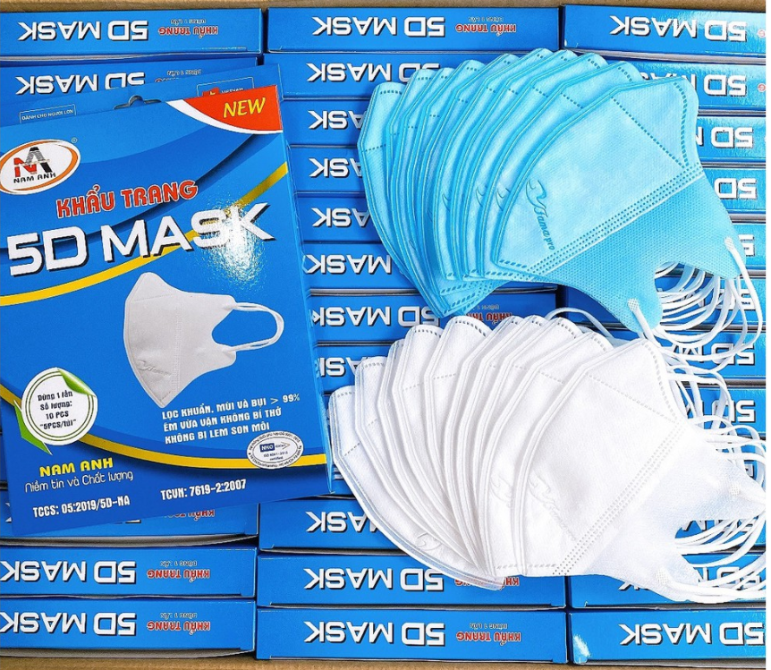 Sỉ 1 thùng khẩu trang 5D Mask 200 cái, Khẩu trang 5d công nghệ Nhật Bản chính hãng, khau trang 5d mask 200 chiếc / 100 chiếc - Hàng Chính Hãng