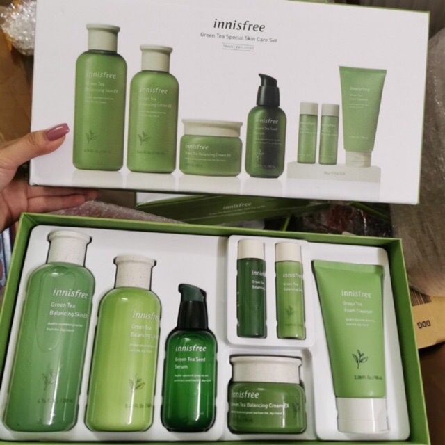 [HCM]Bộ dưỡng trà xanh 7 món Innisfree Green Tea Balancing Special Skin Care ex cam kết hàng đúng mô tả chất lượng đảm bảo an toàn đến sức khỏe người sử dụng đa dạng mẫu mã màu sắc kích cỡ