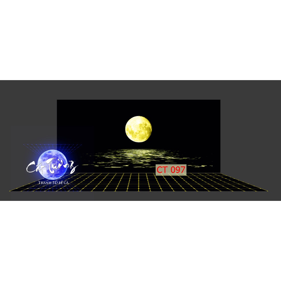 Tranh 3d dán bể cá thủy sinh, bể cá rồng