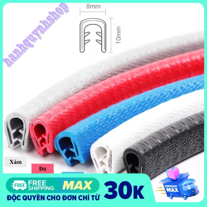 Cuộn 5m Gioăng Cao Su, Nẹp Viền Cửa Chữ U Lõi Thép Chống Va Đập Trầy Xước Cánh Cửa Ô Tô