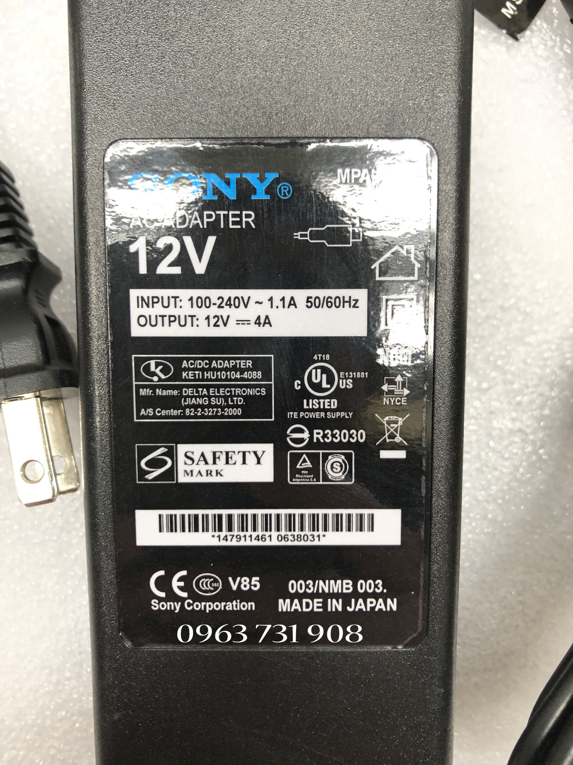 Adapter nguồn Sony 12V 5A bảo hành 12 tháng