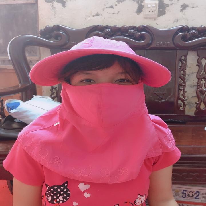 Khẩu trang mũ chống nắng vành rộng