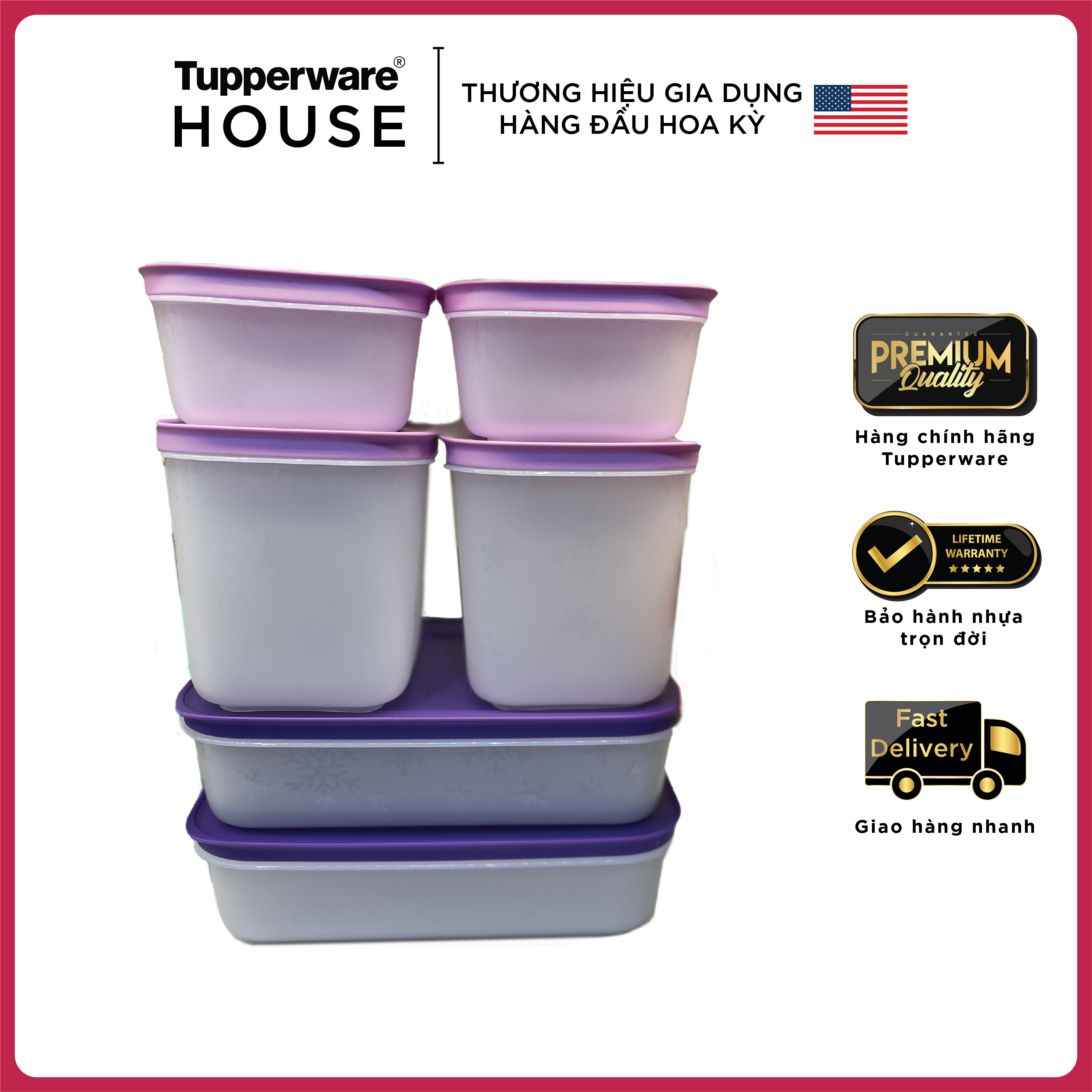 Bộ hộp trữ đông Violet (Set 6)