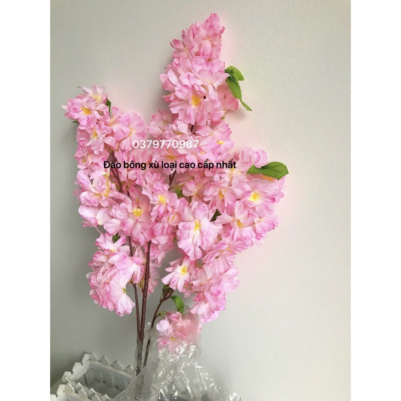 Hoa Đào Giả - Hoa Anh Đào 3 Nhánh ( Gía 1 cành)