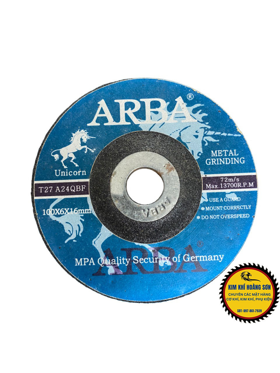 Grinding Stone-iron, genuine Arba steel, diameter 100mm - 105mm 16mm shaft hole sharp high quality material, durable