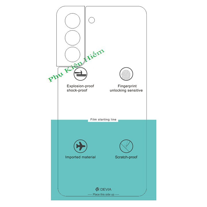 Dán dẻo PPF Samsung S21 FE mặt lưng Devia – Tặng dán khung camera