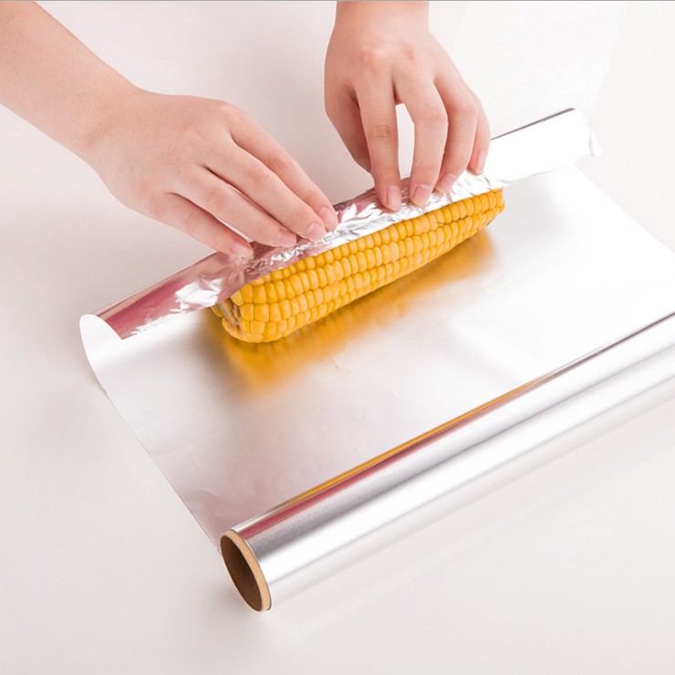 [HCM]CUỘN GIẤY BẠC NƯỚNG THỊT BÁNH ĐỒ ĂN/ GIẤY BẠC BỌC THỰC PHẨM (30cmx5m)